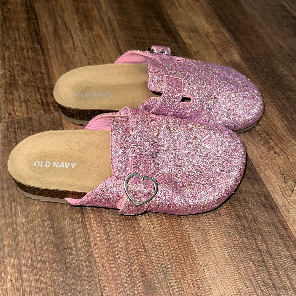 Girls Old Navy Glitter Sparkly Clogs Size 13